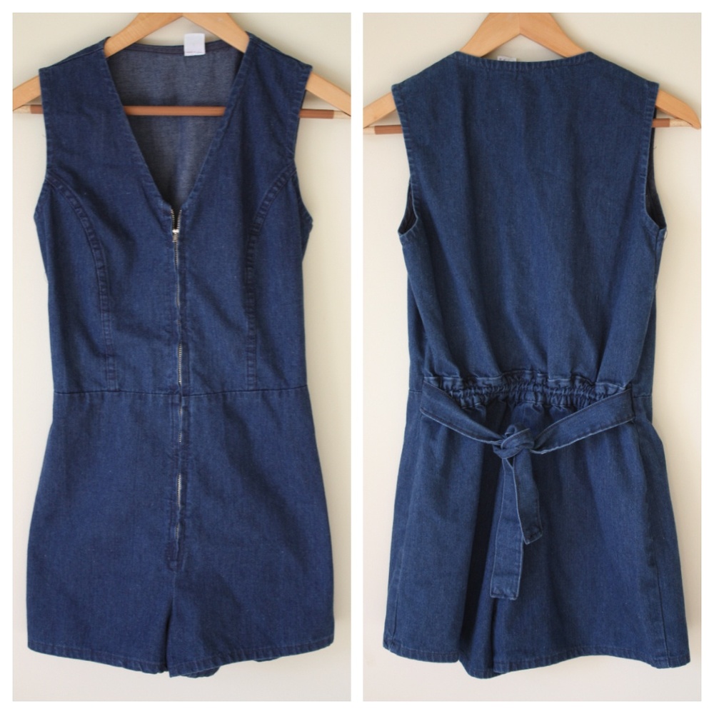 Vintage Denim Romper Wrangler Small